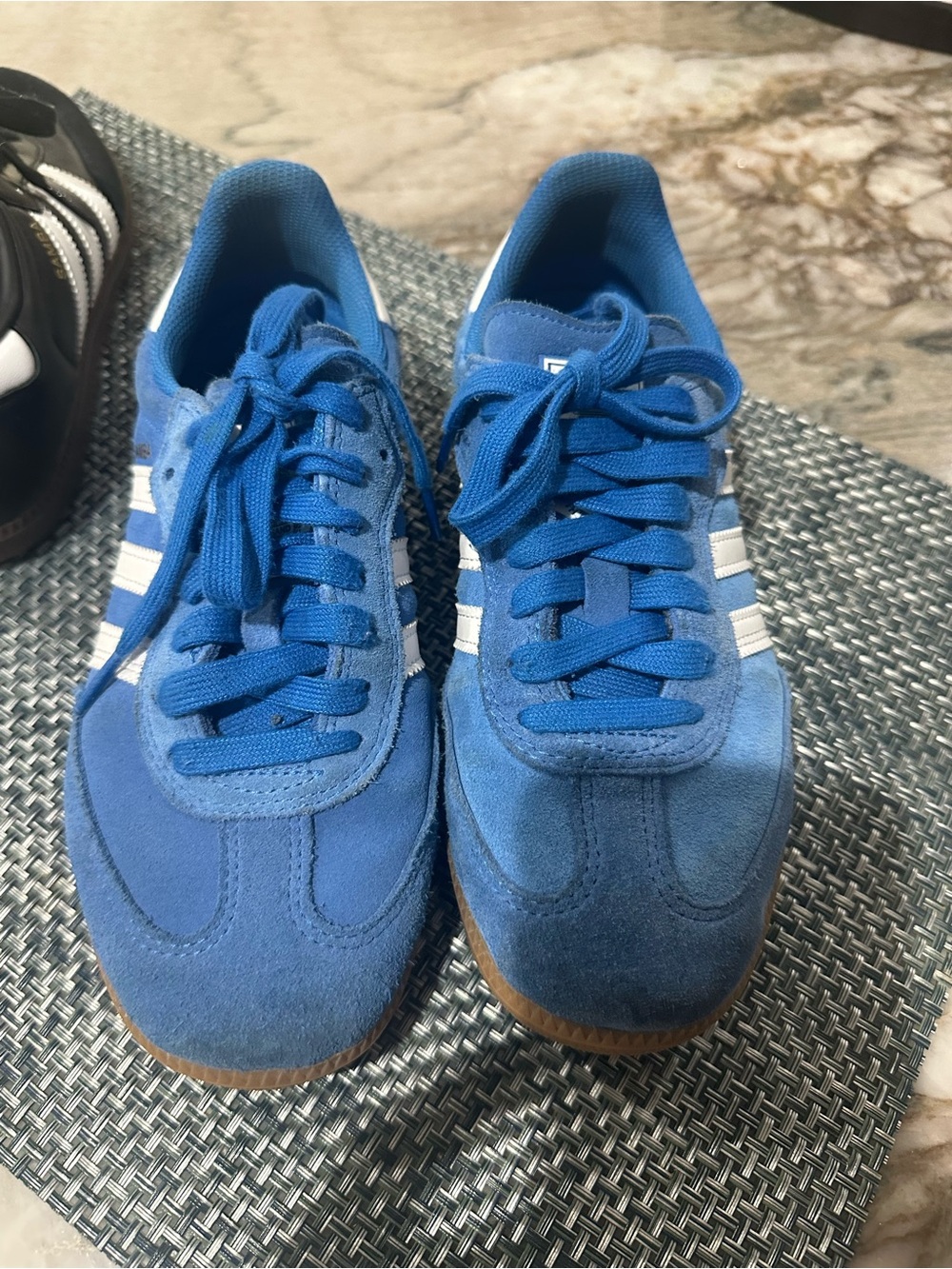 adidas Blue Suede Samba Low-Top Sneakers with White Stripes 5.5 men’s